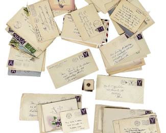WWII Gold Star Mother Sympathy Card Lot (50+) & Pin - Profound History