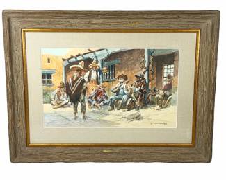 Maher Morcos 'Miday Jamboree' Original Watercolor Painting, c.1981