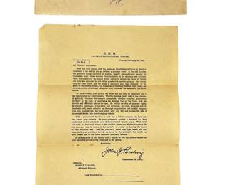 RARE WWI 1919 General Pershing Farewell Letter to American Expeditionary Forces