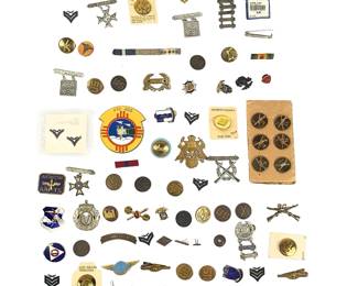 Large Vintage US Military Insignia & Pin Lot: AAFTS, SAC, Wings, Badges