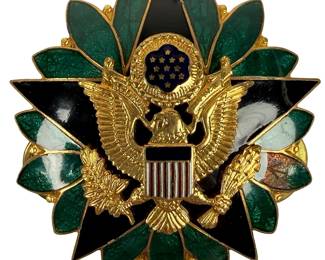 Vintage US Army General Staff ID Badge by Meyerling - Enameled Military Insignia