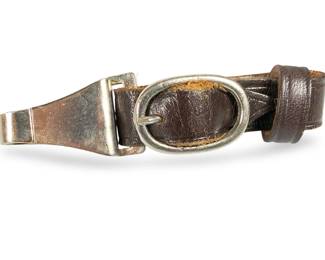 WWII German RZM Dagger Hanger Loop, Brown Leather, oLc 1939, Overhoff & Cie