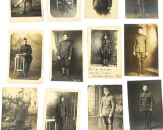Rare WWI Soldier RPPC Photograph Lot (25) - Military History Collection