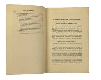 WWI 1917 US Army Confidential Field Service Manual Balloon Companies AEF Lt Galloway