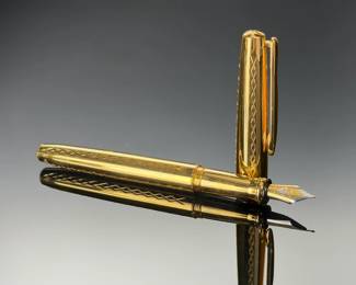 Waterford Powerscourt 18K Gold Nib Goldplated Fountain Pen Germany