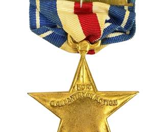 WWII US Silver Star Medal for Gallantry in Action - Military Valor Award
