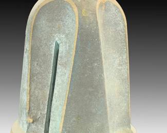 Vintage Southwest Bronze Garden Bell Wind Chime - Rustic Patina, Unmarked