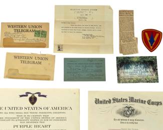 WWII Iwo Jima KIA US Marine PFC Donald R. Bowers Purple Heart Archive