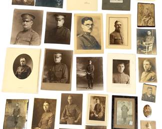Historic WWI US Military Soldier & Sailor Portrait Photo Lot - Over 25 Original Photos