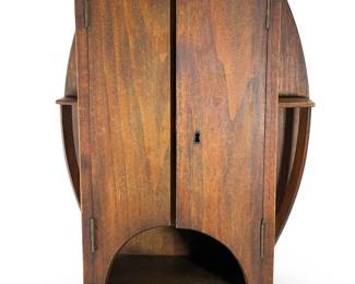 Antique Early Handmade Wood Cabinet - Wall Mount or Freestanding Storage