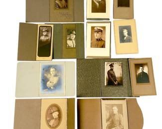 WWI US Soldier Portrait Photos Lot - Vintage Military Uniforms, 1910s-1920s