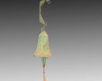 Vintage Paolo Soleri Arcosanti Cast Bronze Garden Bell - Brutalist Arcology Art