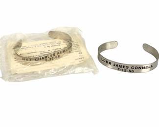 Vintage Vietnam POW MIA Bracelets: LCDR James Connell & MAJ Charles Kuhlman, Lot of 2