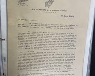 WWII Iwo Jima US Marine Widow's Scrapbook: Letters, Telegrams, Sacrifice