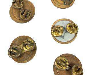 Vintage US Military Collar Discs Pins Lot of 5 - Army, Air Corps, Merchant Marine