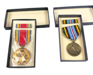Lot of 6 US Military Medals: WWII Victory, AFEM, Good Conduct, Reserve