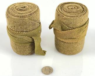 WWI US Army Military Uniform Leg Wraps Puttees - Original World War I Era