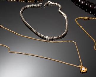 Lot of 6 Vintage Costume Jewelry Necklaces - Various Styles & Materials