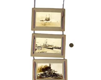 Original WWI Naval Photos: USS Wyoming Battleship Montage, Dreadnought Era