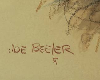 Joe Beeler Original Art "The Mountain Man" 1970 Gouache & Pencil Painting