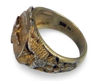 WWII US Army Air Corps Soldier's Ring - Vintage Military Memorabilia Sz 11.25