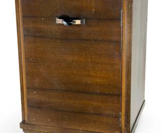 John M. Smyth Co. Art Deco Streamline Moderne Walnut Cabinet, 1930s