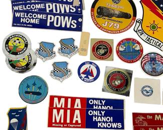 Large Lot of Vintage US Military & Aviation Stickers - Marine Corps, Air Force, POW/MIA