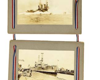 Original WWI Naval Photos: USS Wyoming Battleship Montage, Dreadnought Era