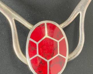 Vintage Mexican Modern 950 Sterling Silver Hinged Collar Necklace, 79.18g