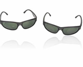 Lot of 2 Ray-Ban RB 4006 Spinal Tap I 606 Sunglasses - Black Frames