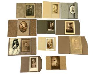 WWI US Soldier Portrait Photos Lot - Vintage Military History Ephemera