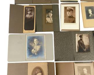 WWI US Soldier Portrait Photos Lot - Vintage Military Uniforms, 1910s-1920s