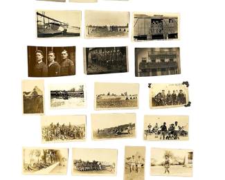 Rare Lot of 25 WWI Soldier RPPC Photos - Vintage Military History