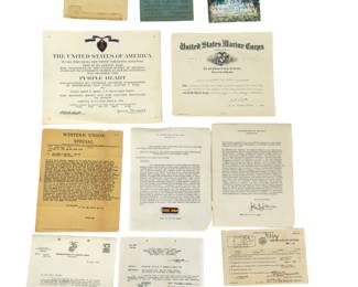 WWII Iwo Jima KIA US Marine PFC Donald R. Bowers Purple Heart Archive