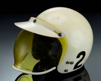 Vintage 1966 Motocross Helmet w/ Paulson Model 158 Visor - USASI Z 90.1