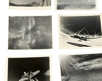 WWII US Air Force B-17 Flying Fortress Photo Lot - Bombing Runs & Vapor Trails