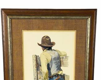 Original Gordon Snidow 'The Silken Vest' Cowboy Western Art Painting