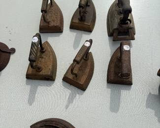 vintage cast iron flat irons, commonly known as "sad irons"