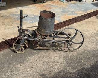 antique Hill & Drill garden seeder