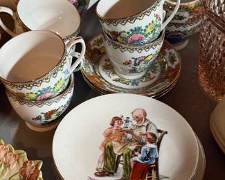 Norman Rockwell plates and porcelain set