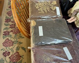 Vintage photo albums some include photos some do not