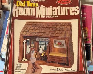 vintage "Old Time Room Miniatures" master bedroom kit by Arrow