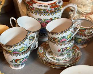 vintage Rose Medallion Chinese porcelain tea set
