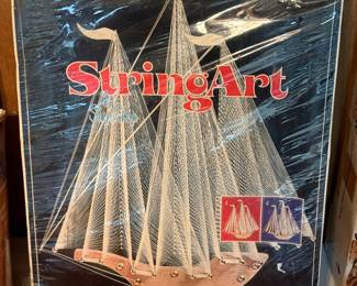 vintage, sealed 1970s "String Art" craft kit