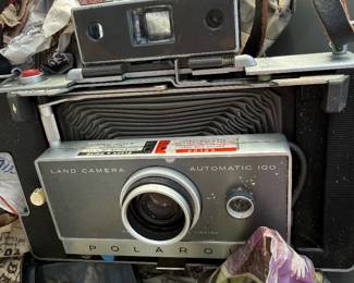 vintage Polaroid Land Camera Automatic 100, produced between 1963 and 1966