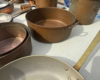 vintage copper pots