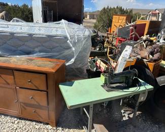 TWO Leather Sewing Machines...NICE Furniture MORE!!