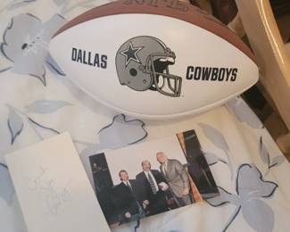 Autographed Dallas Cowboys Ball special teams coach 