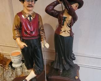 Vintage Golfer pair