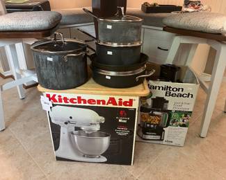 KitchenAid Mixer, Pots & Pans 